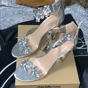 Crystal embellished heels. Very comfy